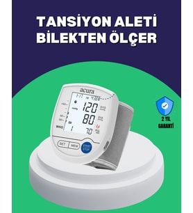 Şarjlı ve Pilli Bilek Tansiyon Ölçer Dijital Ekran Hafıza Kayıtlı