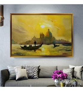 Altın Çerçeveli dekoratif tablo a662 (Gold)