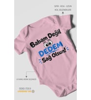 Babam değil dedem sağolsun Kısa Kollu Bebek Body %100 Pamuk