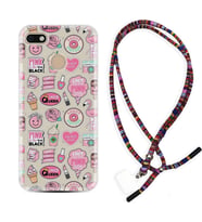 General Mobile GM8 Go GM9 GM20 Pro Plus Kılıf Boyun Asklı Rasta Silikon Donut Flamingo 1415