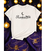 Ramadan Kareem Baskılı Tasarım Tshirt (A.Beyaz)