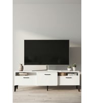 TV Sehpası 160 cm Kapaklı Raflı Televizyon Ünitesi Salon Oturma Odası TV Sehpa Mistral ATLANTİK