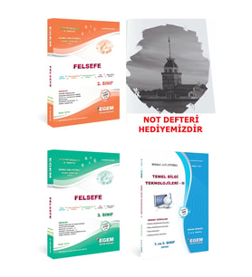 Egem Eğitim Yayınları Aöf Felsefe 2 Ve 3 Sınıf 4 Ve 6 Dönem (Bahar Dönemi) Konu Anlatımlı Soru Bankası Set (Çok Renkli)