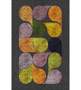 Eliana Home Baskılı, Yıkanabilir Kaymaz Taban Salon Halısı LNA0208-SD917 100x150 cm (Sarı)