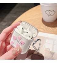 Airpods 1 Ve 2. Nesil Uyumlu Şeffaf Kalpli Silikon Koruyucu Kılıf