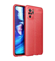 Xiaomi Redmi Note 10 Kılıf Pu-Deri Leather Pu Serisi Esnek Soft Ultra Protection (Kırmızı)