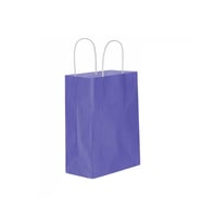 Kağıt Hediye Çantası Düz Renk Büyük Boy 25X31 CM (25 Adet)  Mor