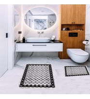 Banyo Halısı Ikili Klozet Takımı Kaymaz Tabanlı Banyo Paspas Takımı (Karışık)