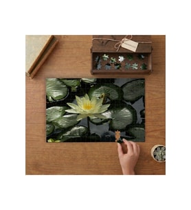 Sarı Lotus Çiçeği - Bitkiler Tasarımı 240 parça Ahşap Puzzle Ahşap Kutuda MP02062