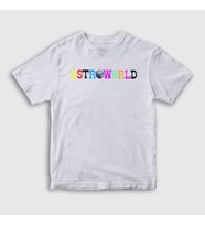 Presmono Unisex Çocuk Beyaz Astroworld Travis Scott T-Shirt 45099tt (Beyaz)