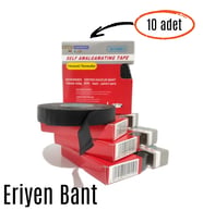 Eriyen Bant Kauçuk Bant Yalıtım Bantı 19mm x 0.80mm x 8mt (10adet)