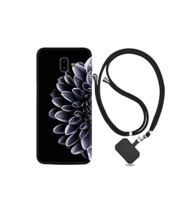 Samsung Galaxy J6 Plus Kılıf Desenli Silikon Ipli Boyun Askılı Çiçekler 1639