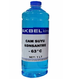 AKBEL CAM SUYU ANTİFRİZLİ KONSANTRE 1 LT - 63°C (Açık Mavi)