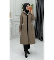 Kadın Zehra Şişme Vizon Mont Trend Yeni Sezon Kışlık Dış Giyim