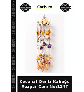 Özel Üretim Dekoratif Bahçe Süsü Doğal Coconat Deniz Kabuğu Rüzgar Çanı No:1147