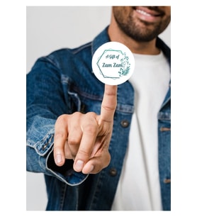 İngilizce Zemzem Hediyesi Sticker A Gift of Zam Zam Umre Hajj Etiketi Yuvarlak 4 Cm (40 ADET)
