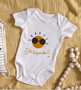 BK Kids İlk Seyahat Tasarımlı Bebek Body Zıbın - Model 1