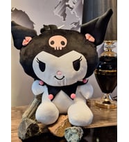 KUROMİ siyah Peluş 40X35 cM (Siyah - Beyaz)