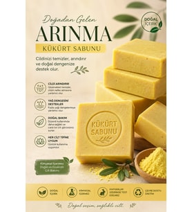 Herbliss Doğal El Yapımı Kükürt Sabunu 100 Gr