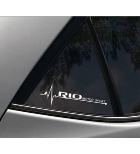 Rio Yan Cam Sticker Oto Kapı Çıkartma Tuning oto 20 cm x 7 cm yazı 250