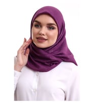 Kofra Desenli Baş Örtü - Lila (Karışık)