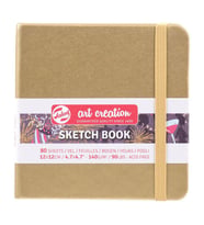 Talens Art Creation Sketchbook Sert Kapak Eskiz Defteri 140 gr 12x12 cm 80 yp GOLD 