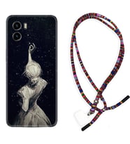 Vivo Y15S Y32 Y33S Y51 Y53S Kılıf Boyun Asklı Rasta Silikon Star Woman 1332
