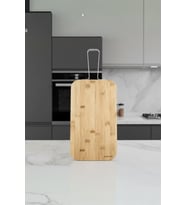 Zoe - Çelik Saplı Kesme Tahtası Orta (Bambu)
