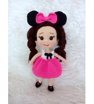Minnie Mouse Güzeli Bebek Amigurumi Organik Oyuncak