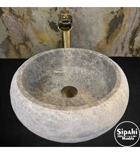Tundra Gri Bombeli Lavabo