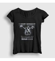 Presmono Kadın Siyah Light Weight Baby Gym Spor Ronnie Coleman T-Shirt 360183tt
