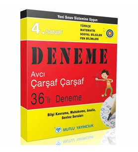 Mutlu Yayınları 4. Sınıf Sarmal 36'lı Denemeler Yeni Nesil