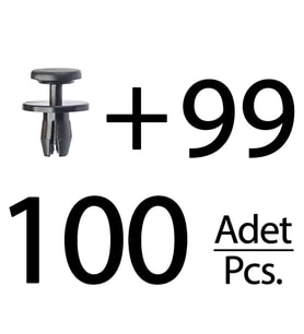Peugeot, Opel, Citroen için Tampon ve Davlumbaz Klips- 100'lü