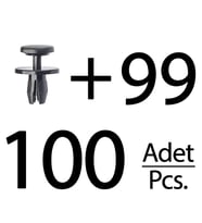Peugeot, Opel, Citroen için Tampon ve Davlumbaz Klips- 100'lü