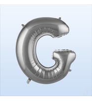 G Harf Gümüş Folyo Balon - 76 cm