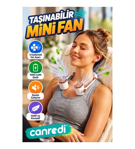 1000 mAh Şarjlı Katlanabilir Mini El Fanı – Sessiz ve Portatif