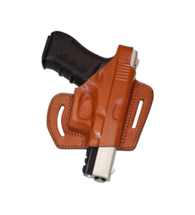 Glock 19 Deri Tabanca Kılıfı Taba Baskılı Açık