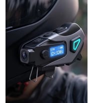 Northcity Kask İçi Bluetooth Kulaklık Kamera ve Fener Özellikli Su Geçirmez Motor Kulaklığı