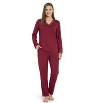 Pijadore Kadın %100 Pamuklu Dantelli Uzun Kollu Mevsimlik Pijama Takımı 2205