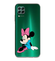 Huawei P40 Lite  Kamera korumalı Kapak Minnie Mouse Tasarımlı  Şeffaf Kılıf