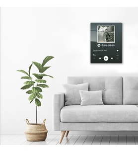 DECORITA Spotify Barkodlu Cam Tablo Teoman - Sevdim Seni Bir Kere 30cm x 40cm