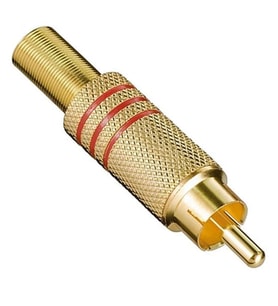 Ayt PM-26484 Tos Rca Fiş Metal Gold Erkek Konnektör Rca Soket Fişi
