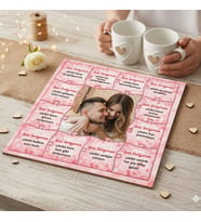 Seni Seviyorum Temalı Kişiye Özel Fotoğraflı Ahşap Puzzle