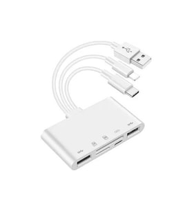LİGHTNİNG-TYPE C- USB 3.0  ÇOKLAYICI MİCRO SD- SD KART OKUYUCU
