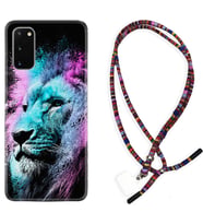 Samsung A02S A03S A10 A12 A13 A21S A22 Kılıf Boyun Asklı Rasta Silikon Pink Blue Leon 1603