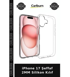 iPhone 17 Şeffaf 2MM Silikon Kılıf Akıllı Telefon Koruma Kapağı