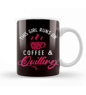 Girl Runs Ib Coffee Quilling Paper Filigree Craftsman Artist Kupa Bardak Porselen