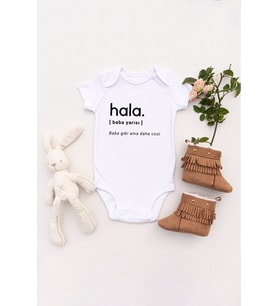 Unisex Bebek Hala Baskılı Body Zıbın