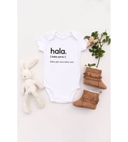 Unisex Bebek Hala Baskılı Body Zıbın