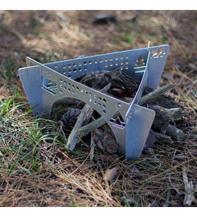 Kamp Ayısı® Çelebi™ Bushcraft Jel Yakıtlı Osmanlı Ocağı  (Gri)